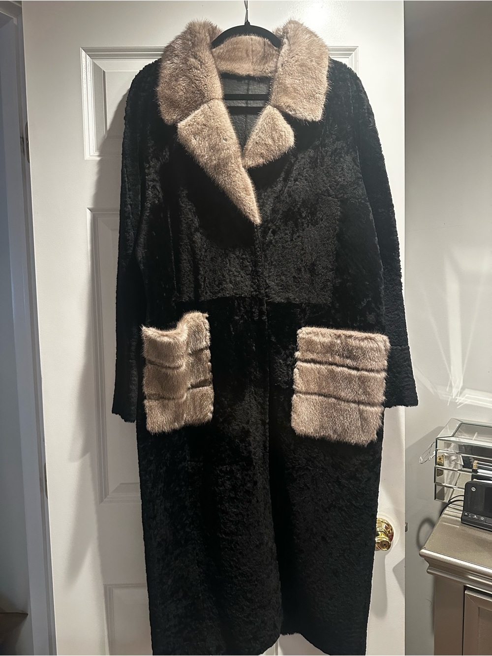Mink Fur & Mouton Shearling Coat